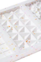 Fancy Sprinkles Adele Candy Bar Mold, 3 Cavities Reusable Silicone Traditional Cut, for Baking, Melting Chocolate, & Dessert Decorating (10 ¾” W x ½” H x 6 ½”)