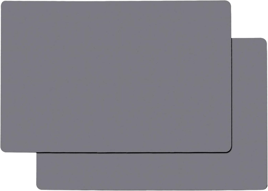Gartful Gray Silicone Mats for Kitchen Counter, Large Silicone Countertop Protector, 25" x 17" Heat Resistant Desk Saver Pad, Nonskid Multipurpose Mat, Placemat, Non-Slip, 2PCS