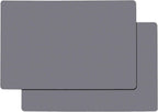 Gartful Gray Silicone Mats for Kitchen Counter, Large Silicone Countertop Protector, 25" x 17" Heat Resistant Desk Saver Pad, Nonskid Multipurpose Mat, Placemat, Non-Slip, 2PCS