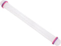Fondant Rolling Pin, 20" Length, PP Plastic Non-Stick Guide Rings Fondant Roller Dough Roller - (Applications: for Clay Baking Fondant DIY)