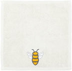 MUkitchen Cotton Dish Cloth Set with Scrubber, 12x12 in, 2 Pack (Bees)