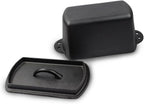 Cast Iron Loaf Oven Pan - 4.33"x4.92"x8.66" Durable Loaf Pans Rectangular Baking Pan with Banneton Bread Proofing Basket set for home baking (Bread Pan with Basket Kit, 2 QT)