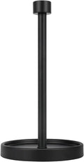 Ivilon Countertop Paper Towel Holder - Modern End Cap Minimalist Design - Fits All Paper Towel Roll Sizes - Color Black