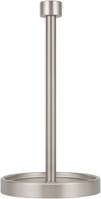 Ivilon Countertop Paper Towel Holder - Modern End Cap Minimalist Design - Color Brushed Nickel