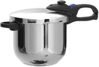 MAGEFESA Favorit 8 Qt Pressure Cooker – Easy-to-Use Fast Cooking Pot, 18/10 Stainless Steel, Induction Compatible, Even Heat Distribution, Works on All Stovetops