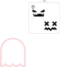 Halloween Ghost Faces Cookie Cutter and Stencil Set Bundle Kit PYO Cookies Paint Your Own Diy Bakery Fondant Sugar Happy Birthday Wedding Baby Candle Kids Painting Coloring Pages Comb (Ghost Faces)