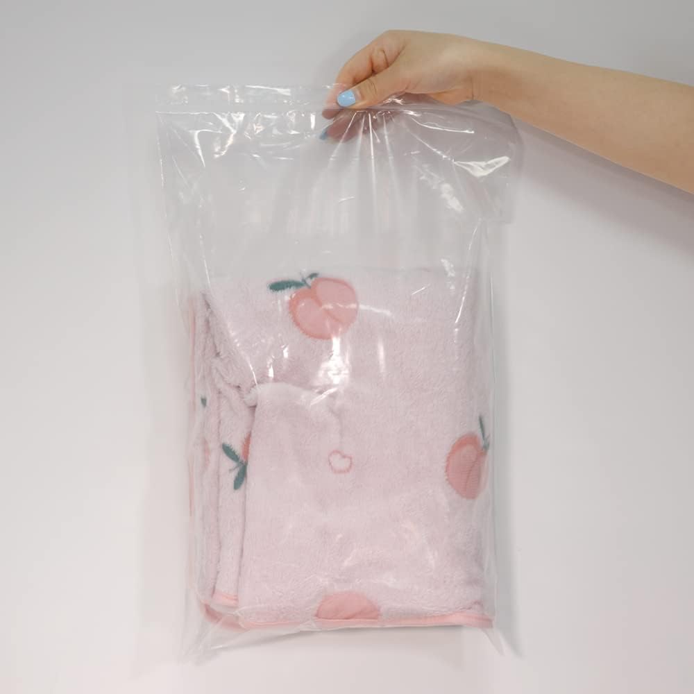 iMailer - 1000 Count - 12" x 18" Large Zip Bags - Clear Reclosable Zip Plastic Poly Bags for Storage, Clothing, T-Shirts, Pants