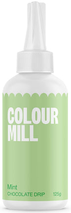 Colour Mill Chocolate Drip Easy-Melt Drizzle for Desserts, 125 Grams Mint