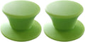 JoyTube Universal Pot Pan Lids Replacement Knob, Silicone Heat Resistant Pan Cover Holding Handles BPA Free Dishwasher Safe Fits Skillets and Kitchen Cookware (Pack of Two-Green)