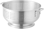 12 Qt. Aluminum Colander with Base and Handles – Heavy Duty Commercial Strainer with Full-Ring Welded Bottom, (15 inches in Diameter) -16-Gauge – Perfect for Pasta, Fruits, Vegetables (1, 12 Quart)