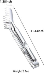 2-Piece Spaghetti Set, Stainless Steel Pasta Server & Tongs, Heat Resistant, 12 Inch
