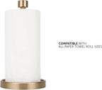 Ivilon Countertop Paper Towel Holder - Modern End Cap Minimalist Design - Color Warm Gold