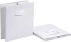 Amazon Basics Collapsible Fabric Storage Cubes Organizer with Handles, Sturdy, White, 10.5-x-10.5-x-11-inch, Pack of 6