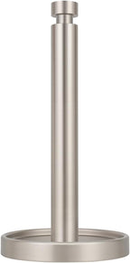 Ivilon Paper Towel Roll Stand - Steady and Easy Tear - Fits All Paper Towel Rolls - Brushed Nickel