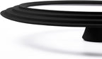 Universal Lid for Pots, Pans and Skillets Vented Tempered Glass with Heat Resistant Silicone Rim, Fits 8 inch, 8.5 inch, 9.5 inch Cookware, Replacement Lid, Black