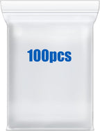 100PCS 6" x 9" Thick 3 Mil Clear Zip Seal Lock Poly Bags Reclosable Plastic Bags With Zipper for Photo Cards Envelopes Snacks Seeds Storage