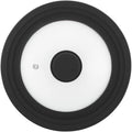 Universal Lid for Pots,Pans And Skillets,HR Huare Technology Tempered Glass with Heat Resistant Silicone Rim,Dishwasher Safe,Fit Cookware 11”,12”, 12.5”, Black,1 Pack