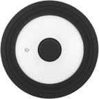 Universal Lid for Pots,Pans And Skillets,HR Huare Technology Tempered Glass with Heat Resistant Silicone Rim,Dishwasher Safe,Fit Cookware 11”,12”, 12.5”, Black,1 Pack