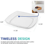 Huang Acrylic Large Square Plate | Dish For Dinning, Serving, Hosting | Durable Construction, Easy to Clean Premium Acrylic