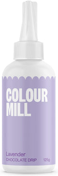 Colour Mill Chocolate Drip Easy-Melt Drizzle for Desserts, 125 Grams Lavender