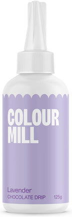 Colour Mill Chocolate Drip Easy-Melt Drizzle for Desserts, 125 Grams Lavender