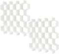 Poeland Drawer Divider Organizer 8pcs DIY Plastic Grid Honeycomb Drawer Divider White 2 Pack