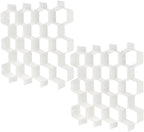 Poeland Drawer Divider Organizer 8pcs DIY Plastic Grid Honeycomb Drawer Divider White 2 Pack