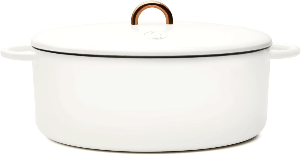 Great Jones Dutchess Cast Iron Dutch Oven Pot With Lid (Salt) - Large 6.75 Quart Size, Dual Handles - All Stovetop Safe - 500° Dutch Oven For Bread Baking | Dishwasher Friendly