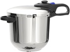 MAGEFESA Favorit 6.3 Qt Pressure Cooker – Easy-to-Use Fast Cooking Pot, 18/10 Stainless Steel, Induction Compatible, Even Heat Distribution, Works on All Stovetops