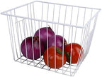 Freezer Baskets Storage Organizer, Refrigerator Metal Wire Basket bins, Household Bins with Built-in Handles for Kitchen Cabinets, Freezer, Pantry, Closets, Bathrooms, 4 Packs