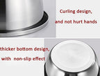 meleg otthon Stainless Steel Bowl,8.5QT Salad Bowl,Metal Bowls,Stainless Steel Basin,Heavy Duty Deeper Edge Mirror Finish Dishwasher Safe Bowl (XXL)…