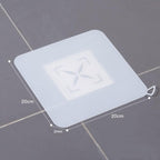 2 Pieces 8 x 8 Inch Silicone Tub Stopper Floor Drain Cover Sewer Anti-Odor Mat Deodorizing Drain Plugs for Kitchen, Bathroom and Laundry