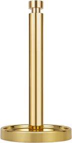 Ivilon Paper Towel Holder Stand - Steady and Easy Tear - Fits All Paper Towel Rolls - Gold Polished
