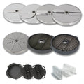 1010471 Taco & Burger Heavy Duty 7 Disc Package, Vegetable Processor Attachment Set with Slicing, Shredding, Julienne & Dicing Discs, Quick Cleaner Pushers, Storage Holder, Stainless Steel