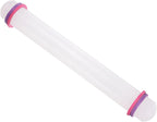 Fondant Rolling Pin, 12" Length, PP Plastic Non-Stick Guide Rings Fondant Roller Dough Roller - (Applications: for Clay Baking Fondant DIY)