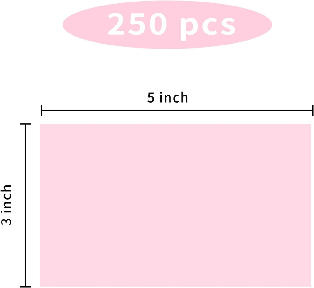 STARLIBOO 3"X5" Rectangle Color Coding Labels, Removable Square Label Inventory Stickers, Permanent Warehouse Moving Box Square Label (250Labels, Pink)