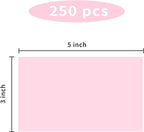 STARLIBOO 3"X5" Rectangle Color Coding Labels, Removable Square Label Inventory Stickers, Permanent Warehouse Moving Box Square Label (250Labels, Pink)