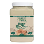 Pride of India - PACK of 6 - Brown Rice Flour 1 lbs (454 gm) Slightly Nutty Earthy Taste Milled in Small Batches- Used for Cooking Baking Coating Thickening Cakes Soups Noodles Dumplings Pastries