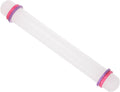 Fondant Rolling Pin, 9" Length, PP Plastic Non-Stick Guide Rings Fondant Roller Dough Roller - (Applications: for Clay Baking Fondant DIY)