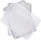 Nordic Ware Naturals Half Sheet Set - USA Made Aluminum Commercial Quality Sheet Pan for Baking or Roasting, Encapsulated Galvanized Steel Rim Prevents Warping, 2pk Half + Lid