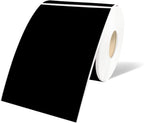 STARLIBOO 3"X5" Rectangle Color Coding Labels, Removable Square Label Inventory Stickers, Permanent Warehouse Moving Box Square Label (250Labels, Black)