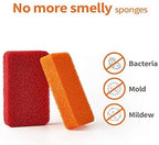 Liflicon Heavy Duty Silicone Scrubber Sponges (4 Pack) -Kitchen Bathroom Cleaning Scrubber Dish Washing Scrubber