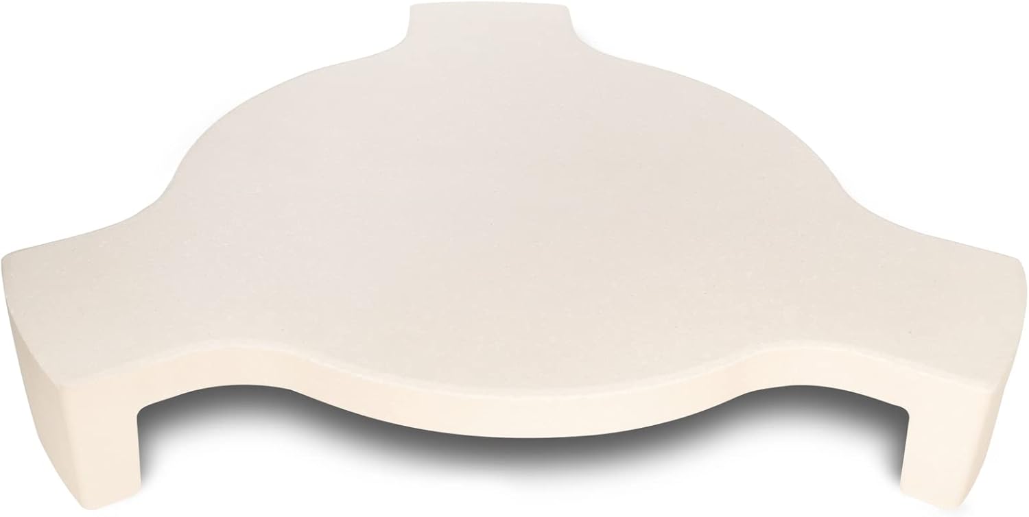 Plate Setter Heat Deflector for Large Big Green Egg, Ceramic Pizza Stone Smoking Stone Big Green Egg ConvEGGtor Accessories, Heat Plate Replacement for Any 18" Kamado Grill(L)