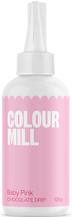 Colour Mill Chocolate Drip Easy-Melt Drizzle for Desserts, 125 Grams Baby Pink