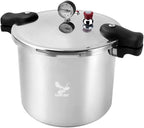 Supa Ant Pressure Canner 23 Qt with Canning Supplies Starter Kit - Canning Pressure Cooker with Gauge - Water Bath Canner Pot with Rack and Lid - Jar Lifter, XL Ladle, Jar Tongs, and Bubble Popper