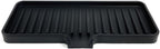 Happitasa Silicone Soap Dish Tray and Sponge Holder with Drain Chute | Bathroom and Kitchen Sink Organizer Caddy (Black, 9"x3.5", 5.6 Ounces)