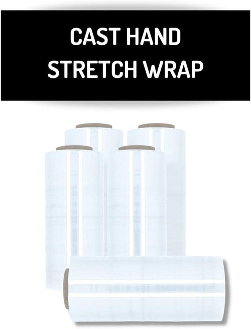 (4 Rolls) Hand Stretch WRAP Shrink Film 15 x 1500 x 90 Gauge + Free Stretch W.