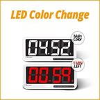 i-Scream LED Big Timer - Countdown Clock with Large 7.3" Display, 3 Brightness Settings, 4 Alarms and 3 Volume Levels, Battery-Powered Magnetic Timer for Home, Cooking, Studying, Fitness, Classroom
