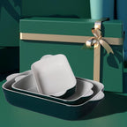 Sweejar Casserole Dishes for Oven, Ceramic Bakeware Set of 3, Lasagna Pan Deep with Handle, Rectangular Baking Pan Set, 9x13 Baking Dish for Cooking, Banquet and Daily Use (Beige)