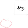 Baby Cookie Cutter and Stencil Set Bundle Kit PYO Cookies Paint Your Own Diy Bakery Fondant Sugar Happy Birthday Wedding Baby Candle Kids Painting Coloring Pages Comb (Baby-2)